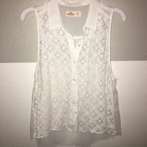 White hollister top